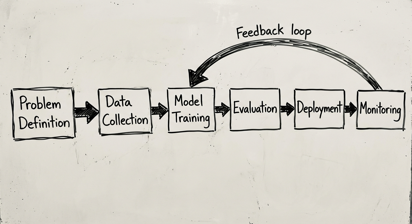 AI development process flowchart