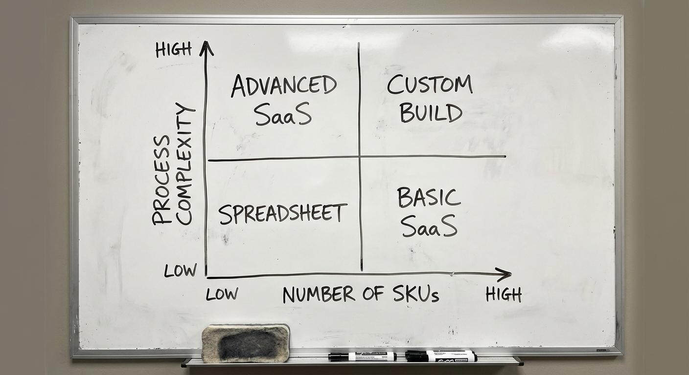Build vs buy decision framework for inventory management software