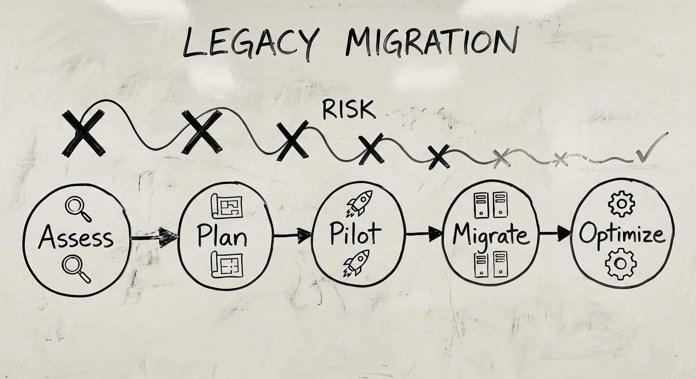 Legacy migration phases timeline