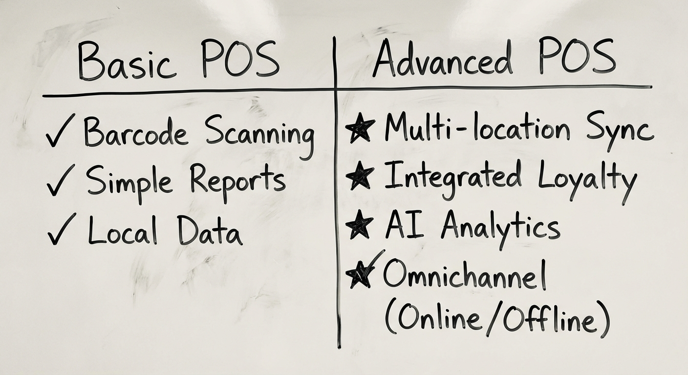 Fitur utama sistem POS retail modern dari barcode scanning hingga analytics
