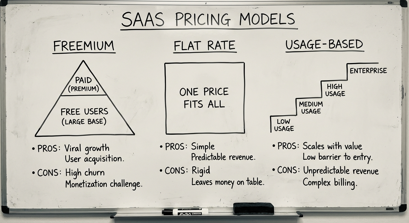 SaaS pricing models comparison