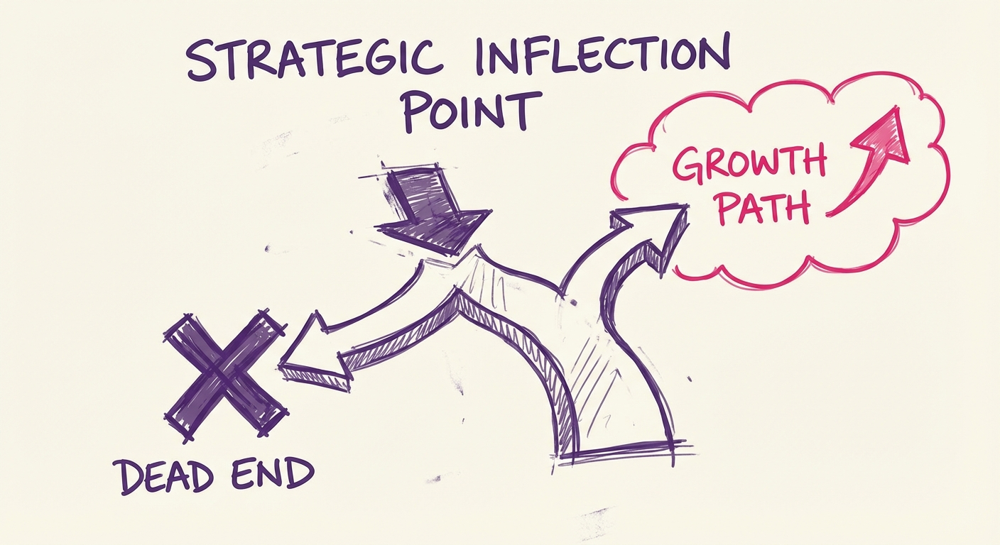 Decision crossroads illustration