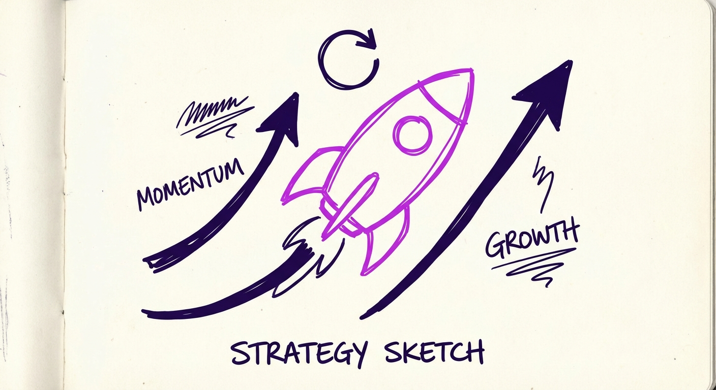 Rocket launching illustration
