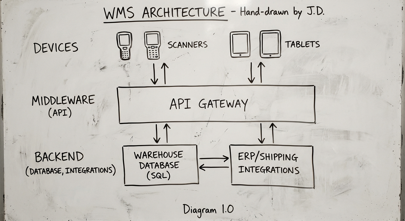 WMS technical architecture and system integrations